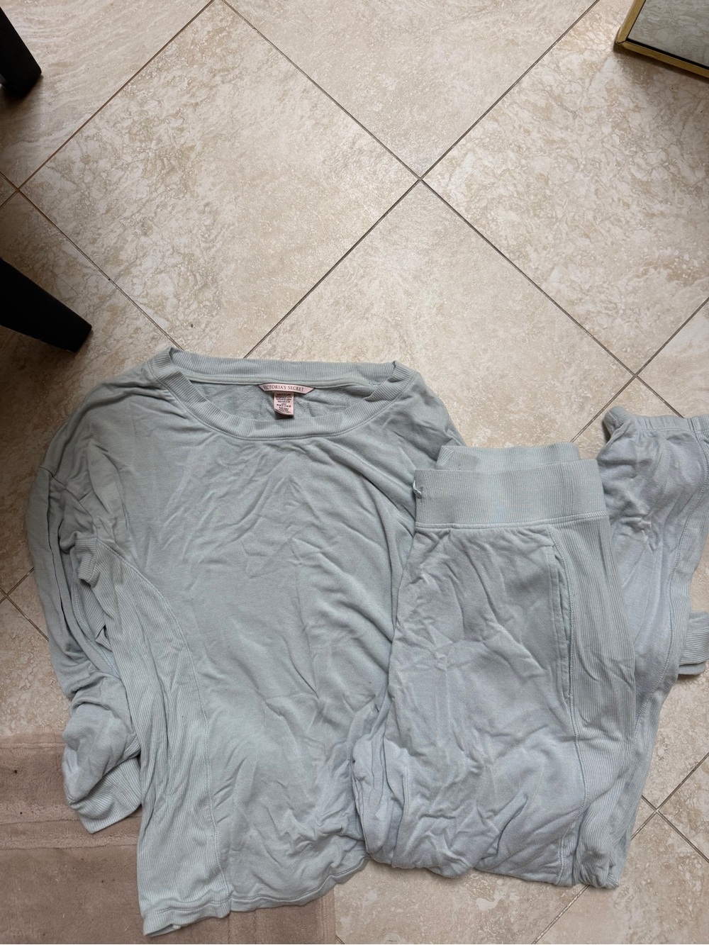 Victoria's Secret light blue loungewear set #loungewear #pajamas